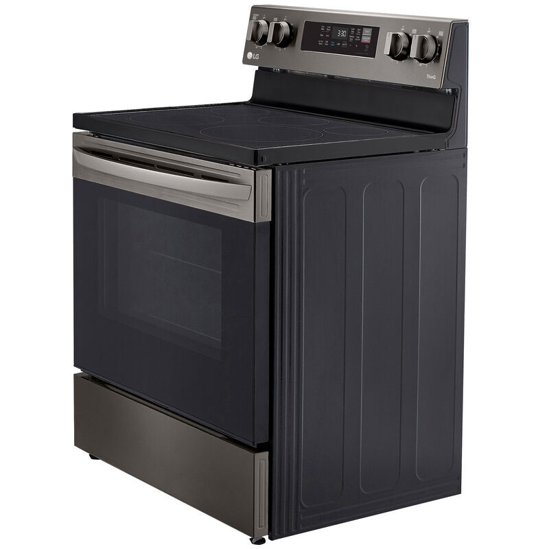 Black electric oven range top
