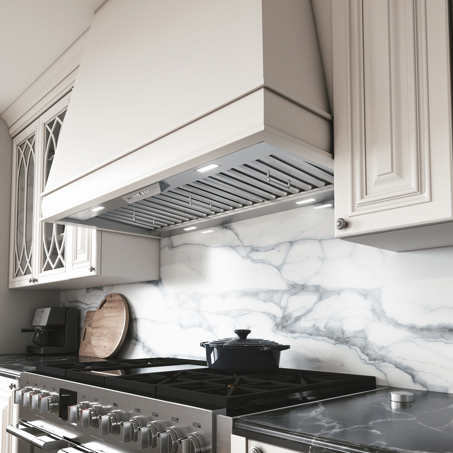 Zephyr 54 in. Ducted Standard Style Range Hood with 1200 CFM, 6