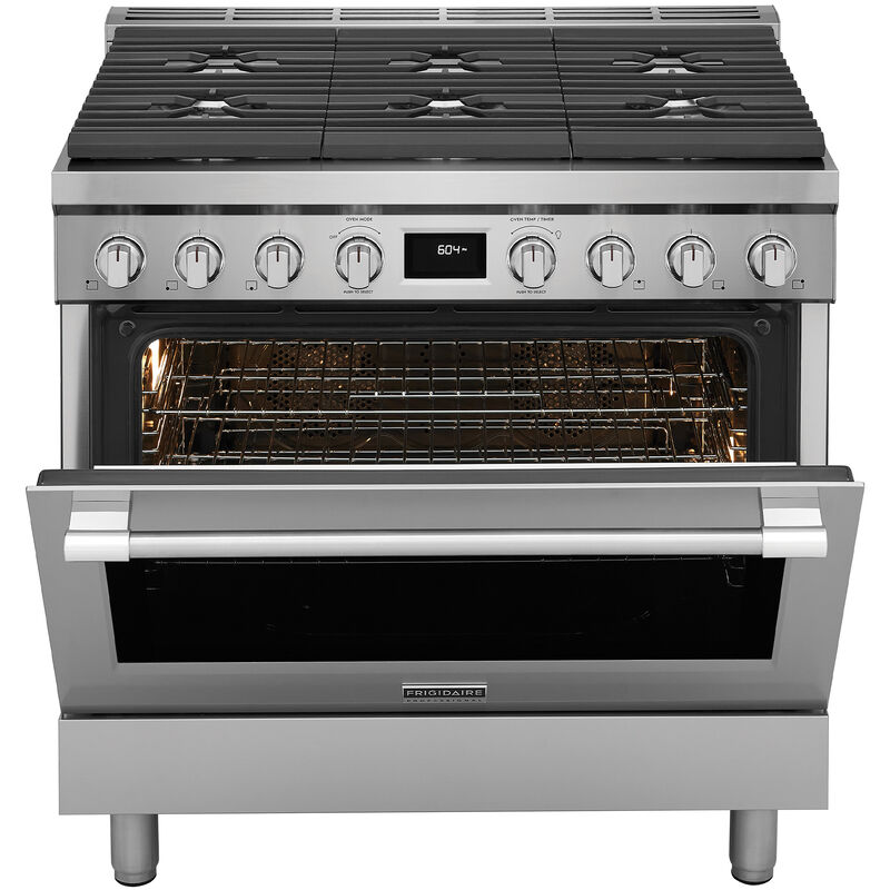 Frigidaire Professional 36 in. 4.4 cu. ft. Dual Convection Dual Fuel Range with 6 Sealed Burners - Stainless Steel, , hires