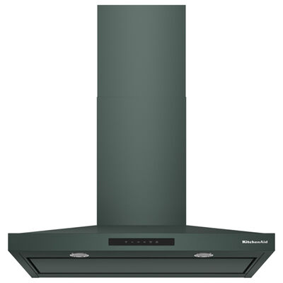 KitchenAid 36 in. Convertible Chimney Style Range Hood with 400 CFM, 4 Fan Speeds & 2 LED Lights - Juniper | KVWC736SJP
