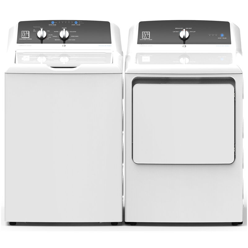 GE 27 in. 7.4 cu. ft. Smart Commercial Gas Dryer with Sensor Dry & Built-In App Payment System - White, , hires