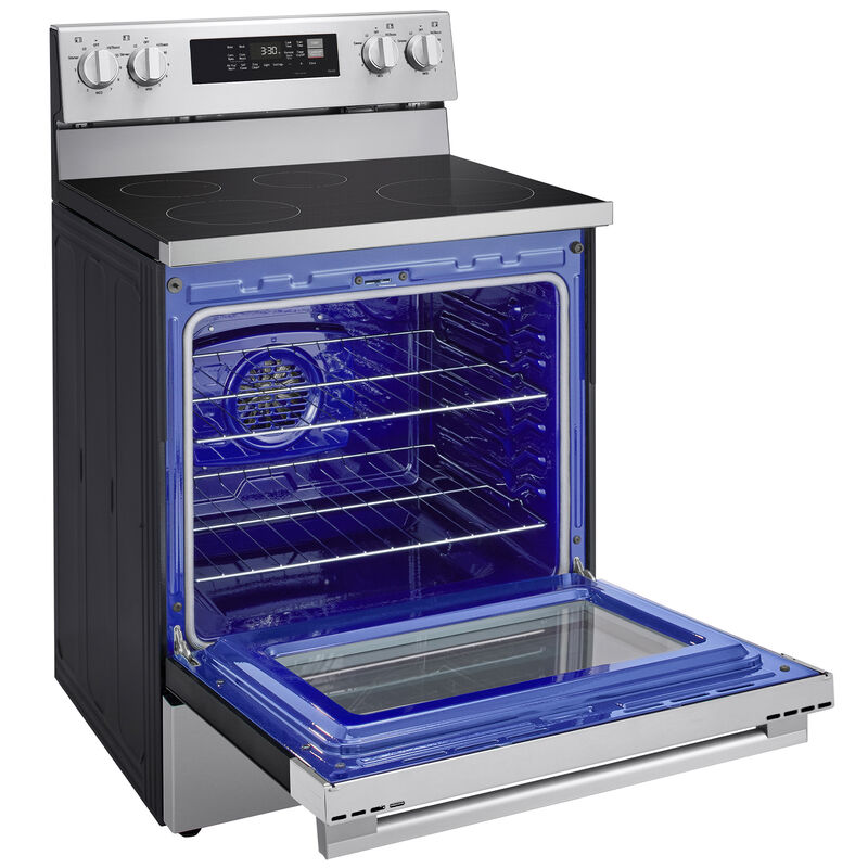 LG 30 in. 6.3 cu. ft. Smart Air-Fry True European Convection Electric Range with 4 Induction Burners - Stainless Steel, , hires