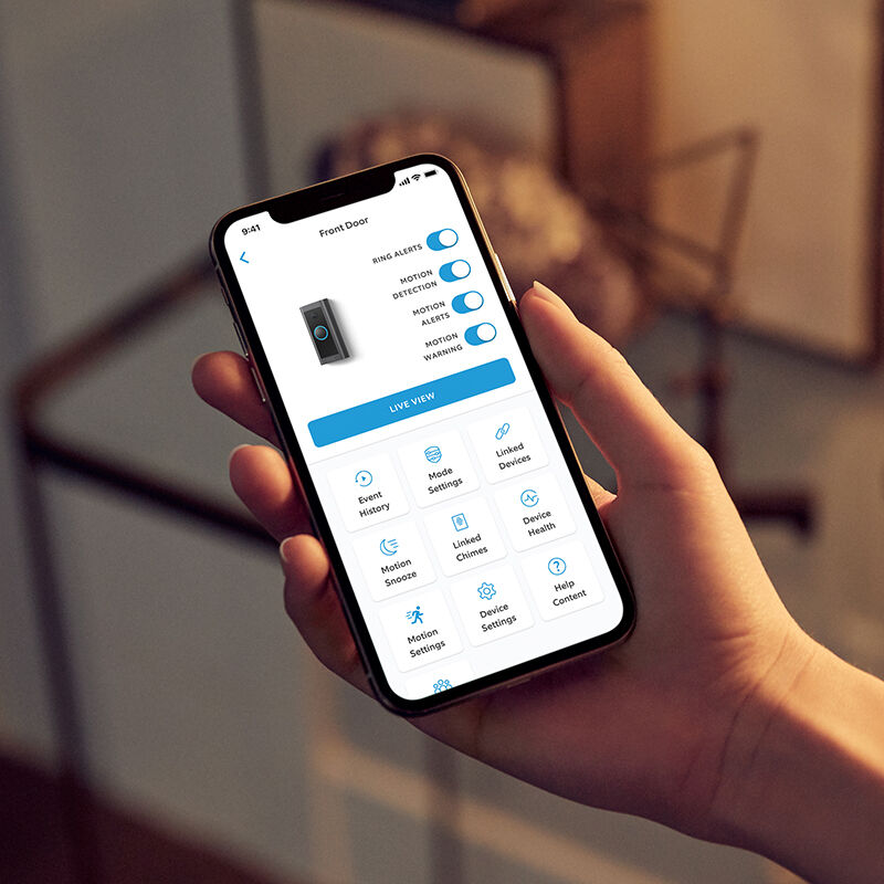 Ring - Wi-Fi Video Doorbell - Wired - Black, , hires