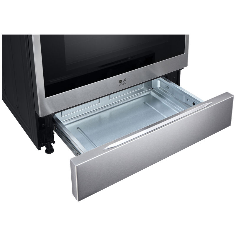 LG Studio 30 in. 6.3 cu. ft. Smart Air Fry True European Convection Slide-In Dual Fuel Range with 5 Sealed Burners & Griddle - Stainless Steel, , hires