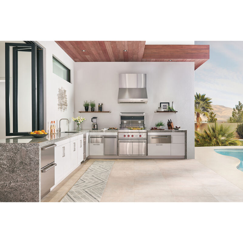 Wolf 36 in. Convertible Canopy Pro Style Style Range Hood with 2 LED Lights - Stainless Steel, , hires