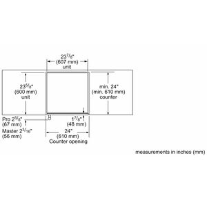 Thermador 24 in. 5.2 cu. ft. Left-Hinged Built-In Undercounter Refrigerator with Professional handle - Stainless Steel, , hires