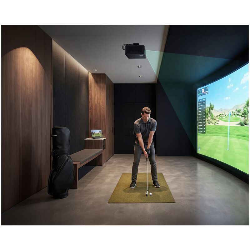 Optoma Short Throw Full HD 1080p Laser Home Entertainment and Golf Sim Projector - Black, , hires