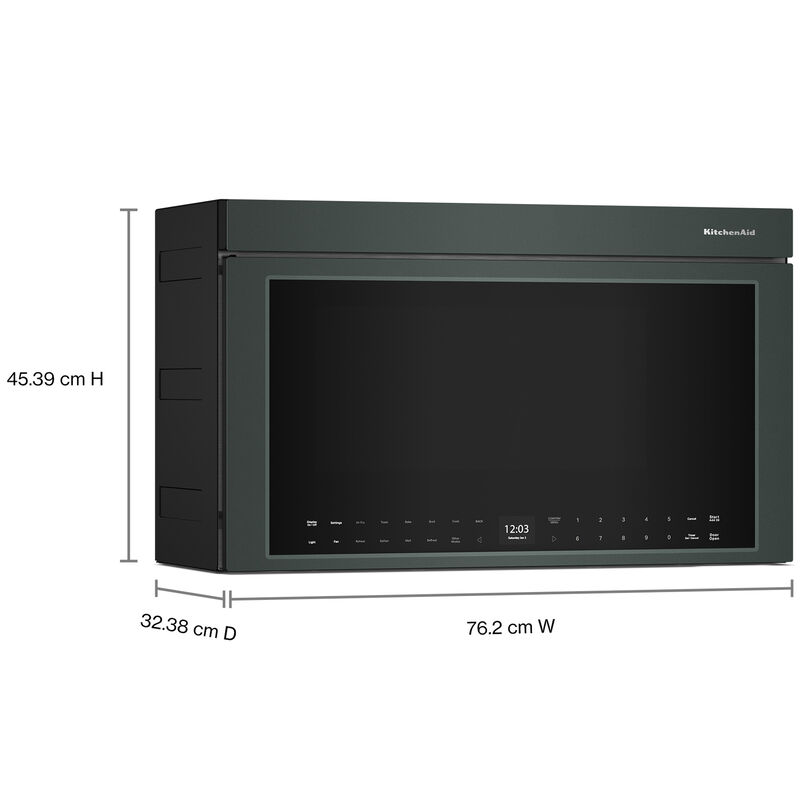 KitchenAid 30 in. 1.1 cu. ft. 950W Smart Over-the-Range Microwave with 400 CFM, Convection & Sensor Cooking - Juniper, , hires