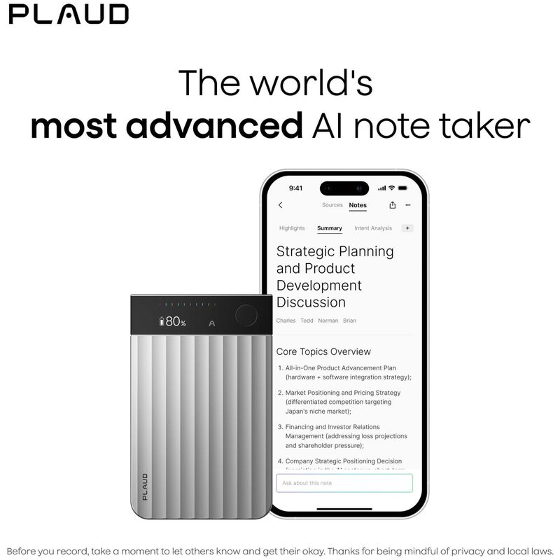 Plaud Note Pro Flow Edition - Silver, , hires