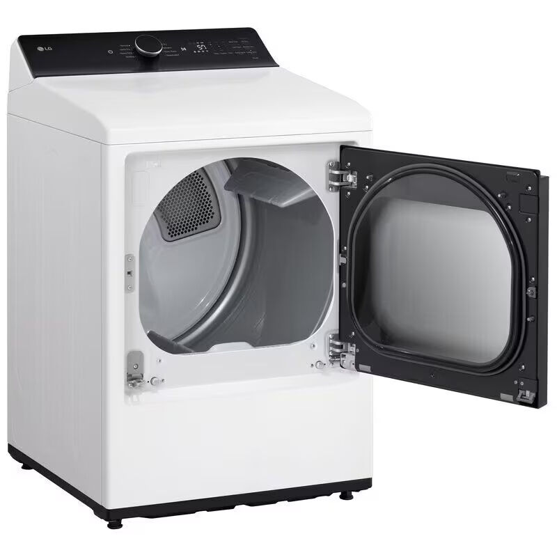 LG 27 in. 7.3 cu. ft. Smart Electric Dryer with EasyLoad Door & AI Sensor Dry - Alpine White, Alpine White, hires