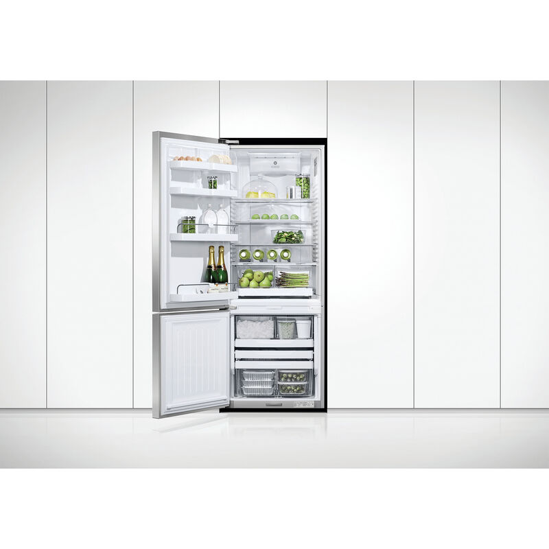 Fisher & Paykel Series 5 25 in. 13.5 cu. ft. Smart Counter Depth Bottom Freezer Refrigerator with External Water Dispenser - Stainless Steel, , hires