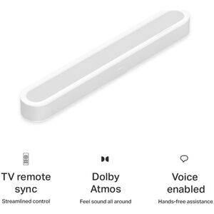 Sonos Beam Ultra 7.1.2 Channel Dolby Atmos Smart Sound Bar with Bluetooth - White, White, hires
