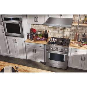 KitchenAid 30 in. 4.1 cu. ft. Smart Convection Oven Freestanding Dual Fuel Range with 4 Sealed Burners - Stainless Steel, , hires