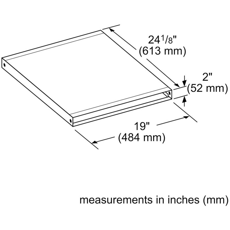Bosch 800 Series Rectangular Duct for Downdrafts, , hires