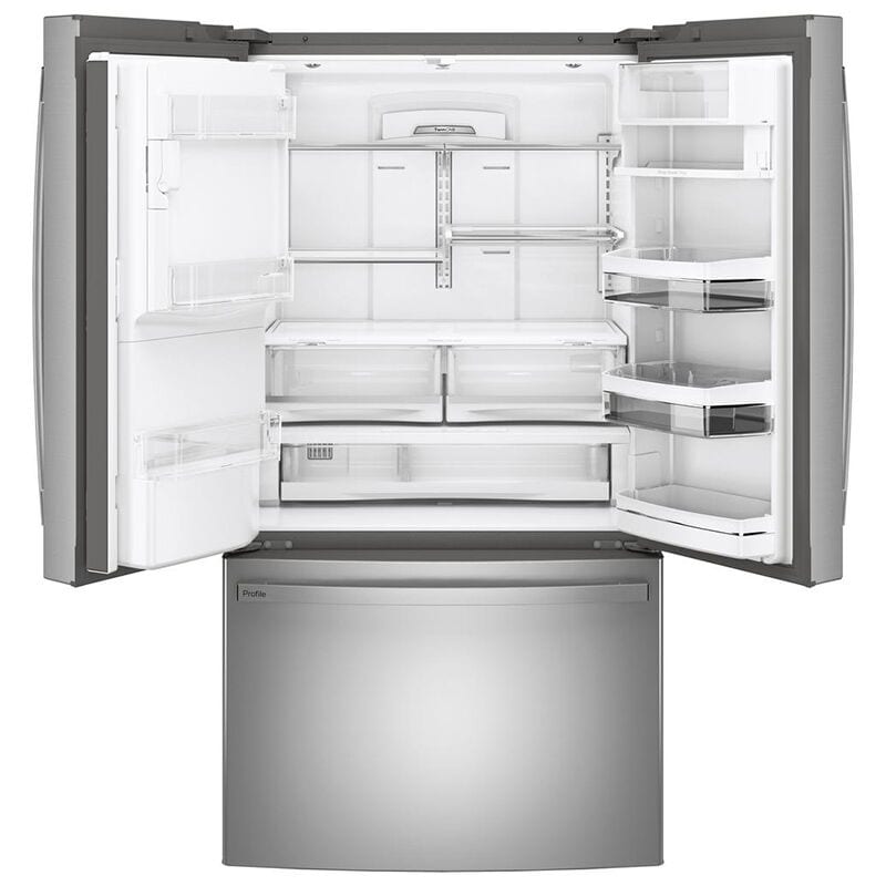 GE Profile 36 in. 22.1 cu. ft. Built-In Counter Depth French Door Refrigerator with Ice & Water Dispenser - Fingerprint Resistant Stainless, Fingerprint Resistant Stainless, hires