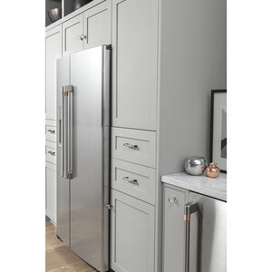 Cafe 36 in. 21.9 cu. ft. Counter Depth Side by Side Refrigerator with Ice & Water Dispenser - Stainless Steel, , hires