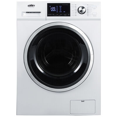Summit 24 in. 2.7 cu. ft Electric All-in-One Front Load Washer-Dryer Combo with 16 Wash Programs & Wrinkle Care - White | SPWD2202W