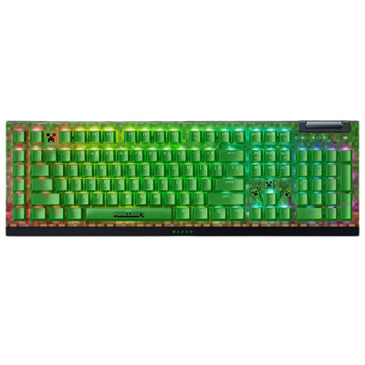 Razer BlackWidow V4 X - Mechanical Gaming Keyboard (Green Switch) Minecraft Edition | BLKWIDWV4XMC