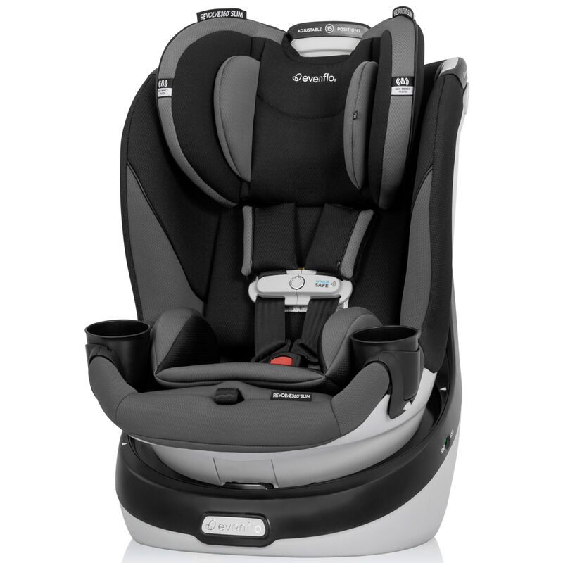 Evenflo Gold Revolve360 Slim 2-in-1 Rotational Car Seat with SensorSafe - Obsidian Black, Obsidian Black, hires