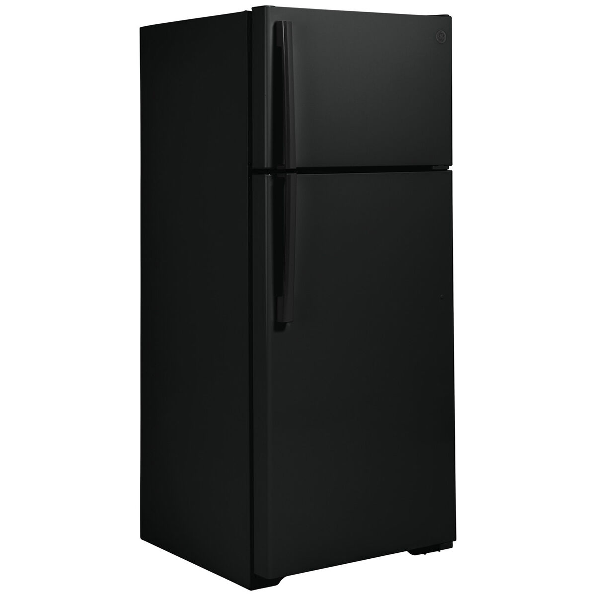 GE 28 in. 17.5 cu. ft. Top Freezer Refrigerator - Black | P.C.