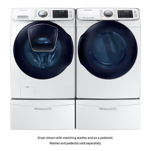 Samsung 27" 7.5 Cu. Ft. Electric Dryer with Steam Sanitize Cycle - White, , hires