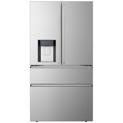 LG Signature 36 in. 21.7 cu. ft. Smart Counter Depth 4-Door French Door Refrigerator with Ice & Water Dispenser - PrintProof Stainless Steel | UM22WZH98S
