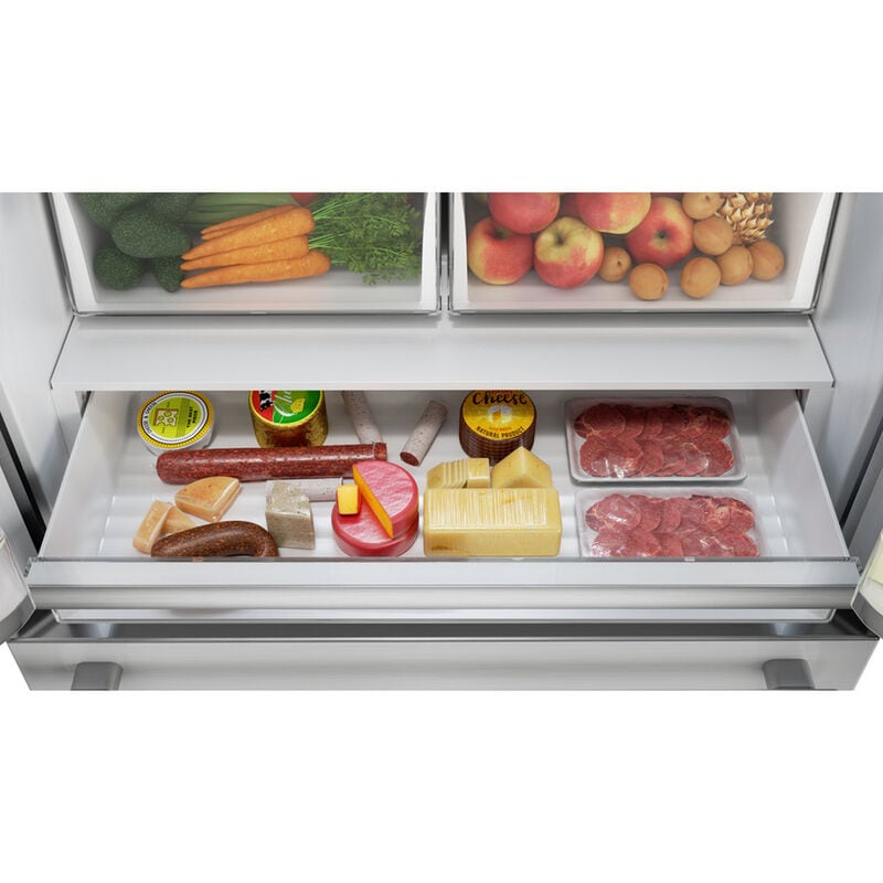 Sharp 36 in. 22.5 cu. ft. Counter Depth 4-Door French Door Refrigerator - Stainless Steel, , hires