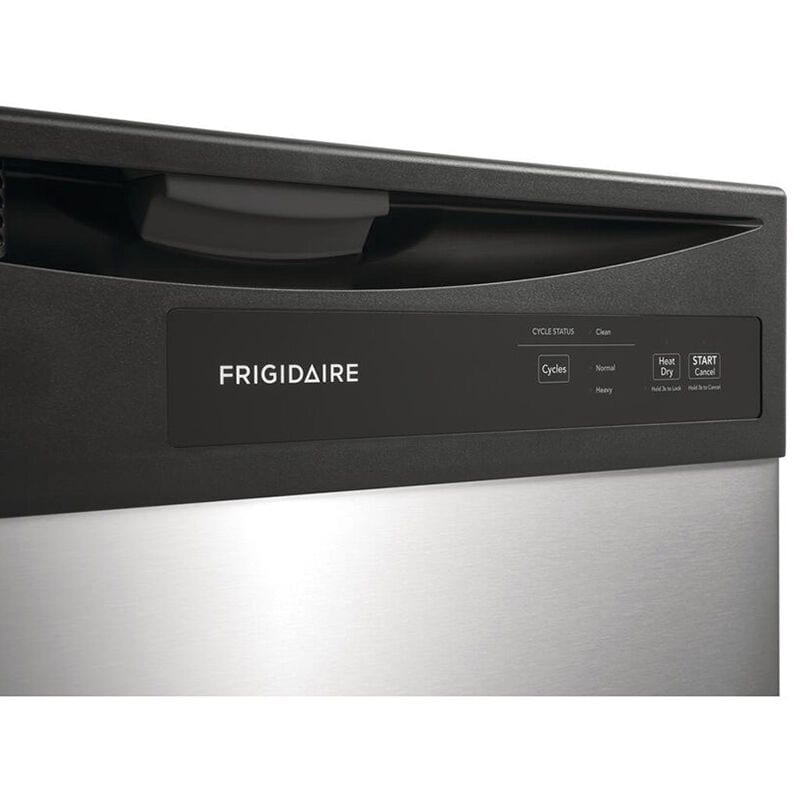 Frigidaire 24 in. Front Control Dishwasher with 62 dBa Sound Level & Pocket - Stainless Steel, Stainless Steel, hires