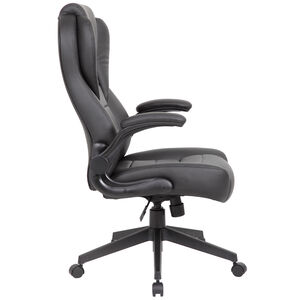 Boss Executive High Back CaressoftPlus Flip Arm Chair - Black, , hires