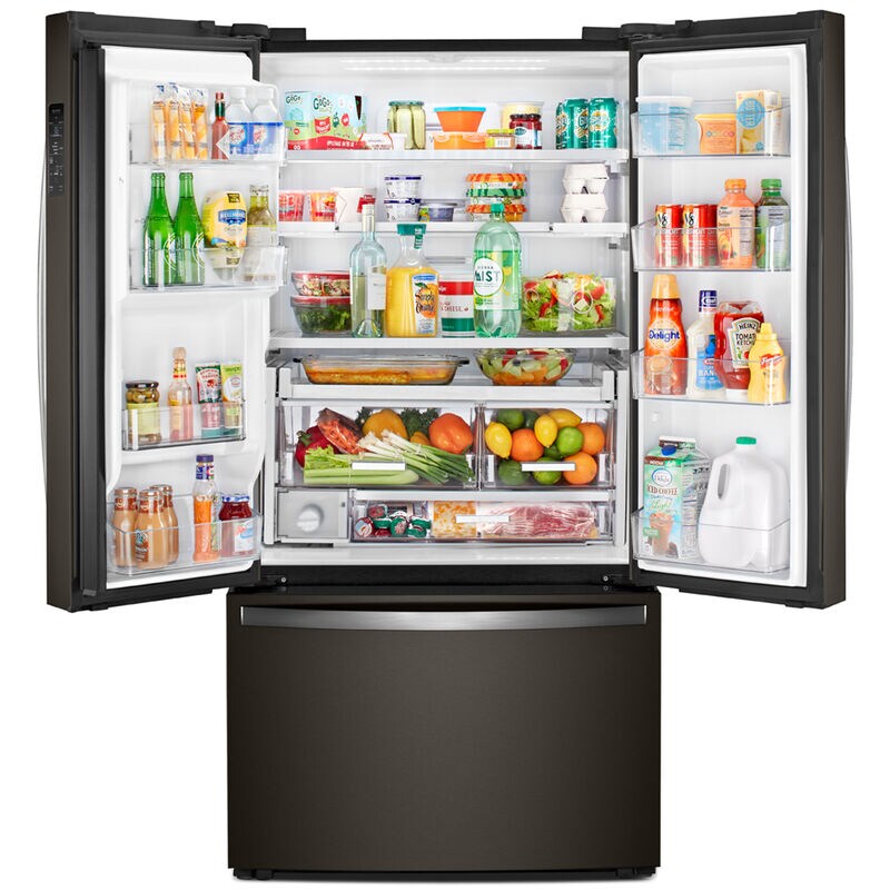 Whirlpool 36 in. 23.8 cu. ft. Counter Depth French Door Refrigerator with Ice & Water Dispenser - Black Stainless Steel, Black Stainless Steel, hires