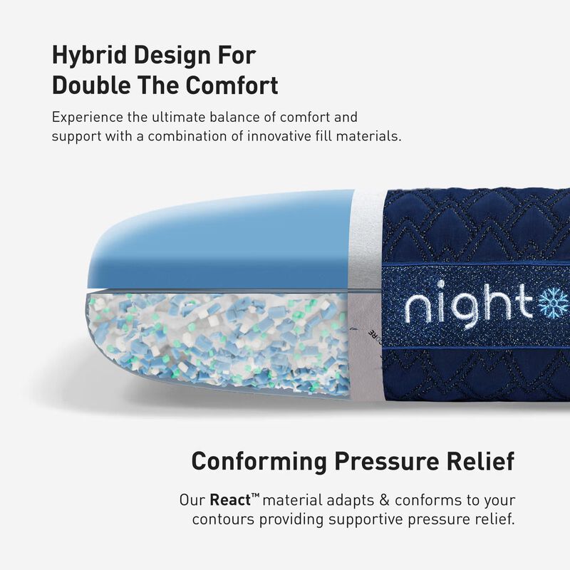 BEDGEAR Night Ice Performance Temperature Regulated 2.0 King Size Pillow, , hires