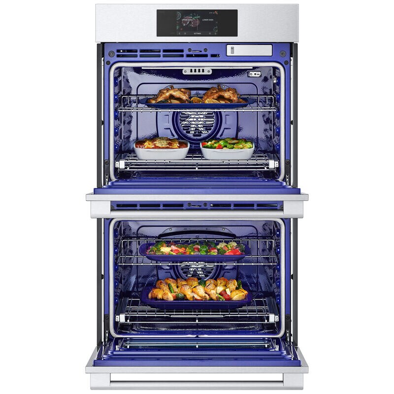 LG Studio 30 in. 9.4 cu. ft. Smart Front Control Speed/ SteamElectric Double Wall Oven with True European Convection - Stainless Steel, , hires