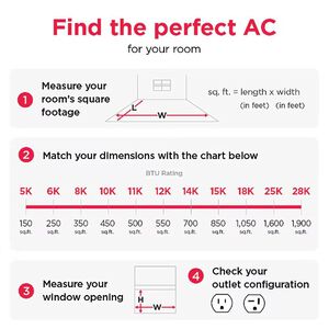 Frigidaire 14,000 BTU 115V Smart Energy Star Window Air Conditioner with Inverter, 3 Fan Speeds, Sleep Mode & Remote Control - White, , hires
