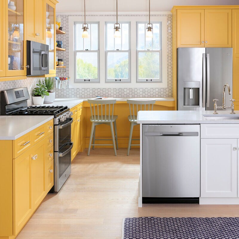 GE 30 in. 1.7 cu. ft. 1000W Over-the-Range Microwave with 300 CFM & Sensor Cooking - Stainless Steel, Stainless Steel, hires