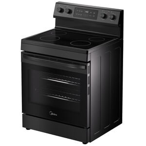 Midea 30 in. 6.3 cu. ft. Electric Range with Radiant Burners - Black, Black, hires