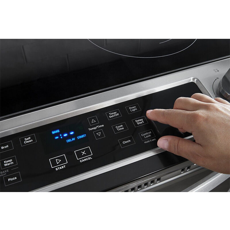 Whirlpool 30 in. 4.8 cu. ft. Slide-In Electric Range with Radiant Burners - Black, Black, hires