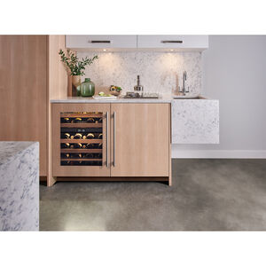 Sub-Zero Designer Series 24 in. Undercounter Smart Wine Cooler with Wood Racks, Dual Temperature Zones & 42 Bottle Capacity - Custom Panel Ready, , hires
