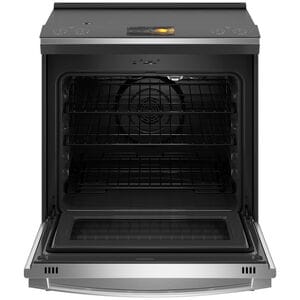 GE Profile 30 in. 5.3 cu. ft. Smart Air Fry True European Convection Slide-In Electric Range with 5 Induction Burners - Stainless Steel, , hires