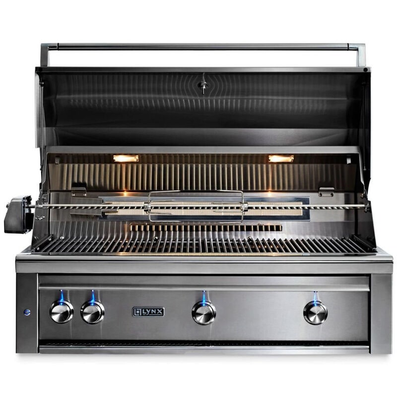 Lynx Professional 42 in. 3-Burner Built-In Natural Gas Grill with Rotisserie & Smoker Box - Stainless Steel, , hires