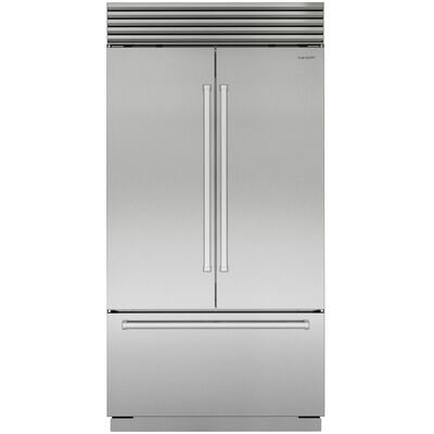 Sub-Zero Classic Series 42 in. Built-In 24.7 cu. ft. Smart Counter Depth French Door Refrigerator with Professional Handles - Stainless Steel | CL4250UFDSP