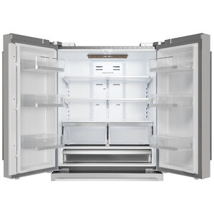Sharp 36 in. 22.5 cu. ft. Counter Depth 4-Door French Door Refrigerator with Ice Maker - Stainless Steel, , hires