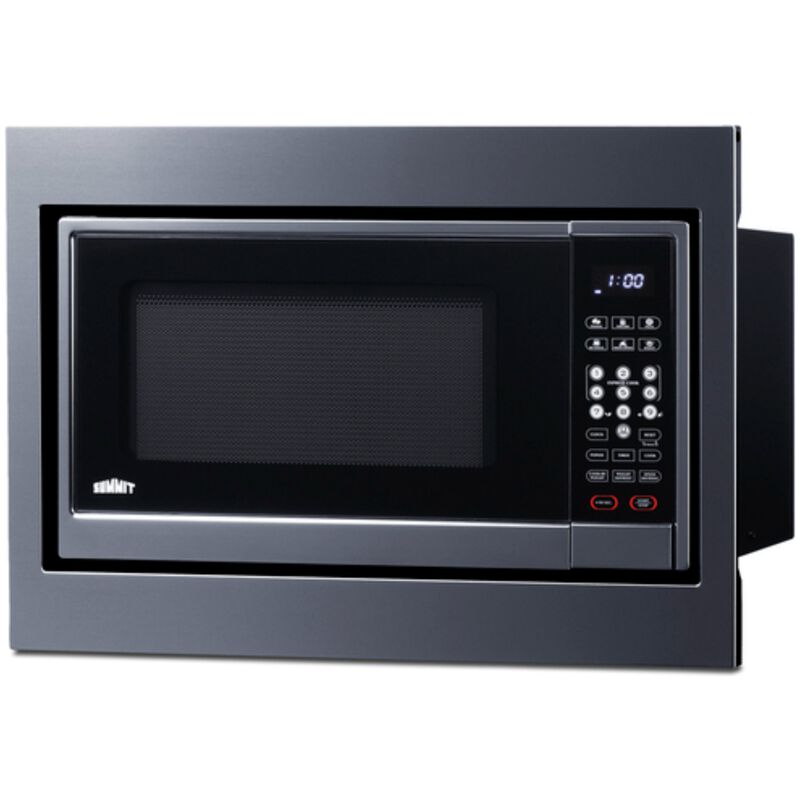 Summit 24 in. 1.2 cu. ft. 1000W Built-In Microwave - Stainless Steel (Trim Kit Included), , hires