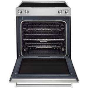 KitchenAid 30 in. 7.1 cu. ft. True European Convection Slide-In Electric Range with Radiant Burners - Stainless Steel, Stainless Steel, hires