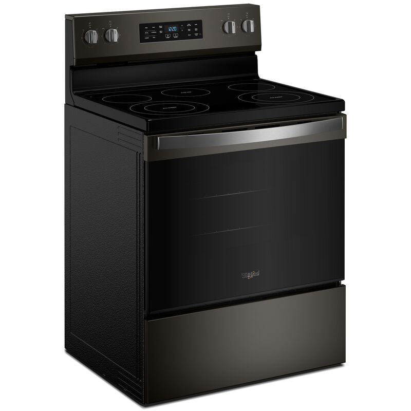 Whirlpool 30 in. 5.3 cu. ft. Air-Fry Standard Convection Electric Range with Radiant Burners - Black Stainless, , hires