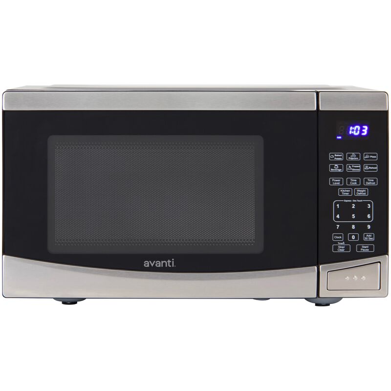 Avanti 19 in. 0.9 cu. ft. 900W Countertop Microwave - Stainless Steel, , hires