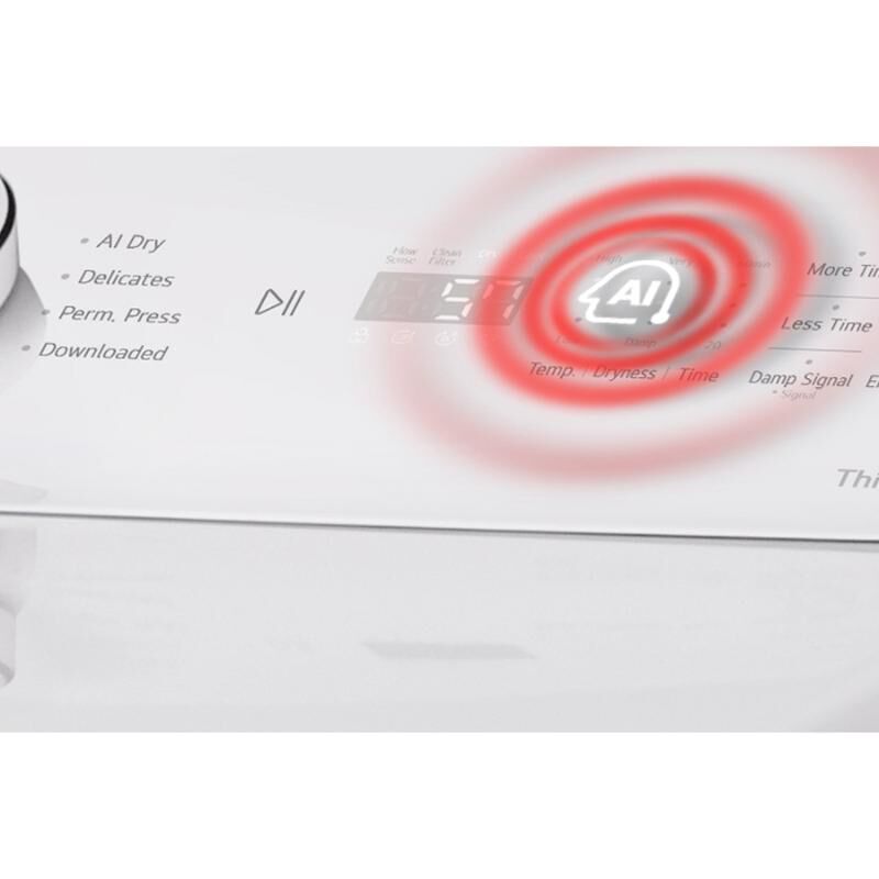LG 27 in. 7.3 cu. ft. Smart Electric Dryer with AI Sensor Dry - Alpine White, Alpine White, hires