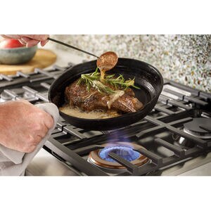 Cafe 36 in. 6-Burner Natural Gas Rangetop with Simmer Burner & Power Burner - Matte White, Matte White, hires