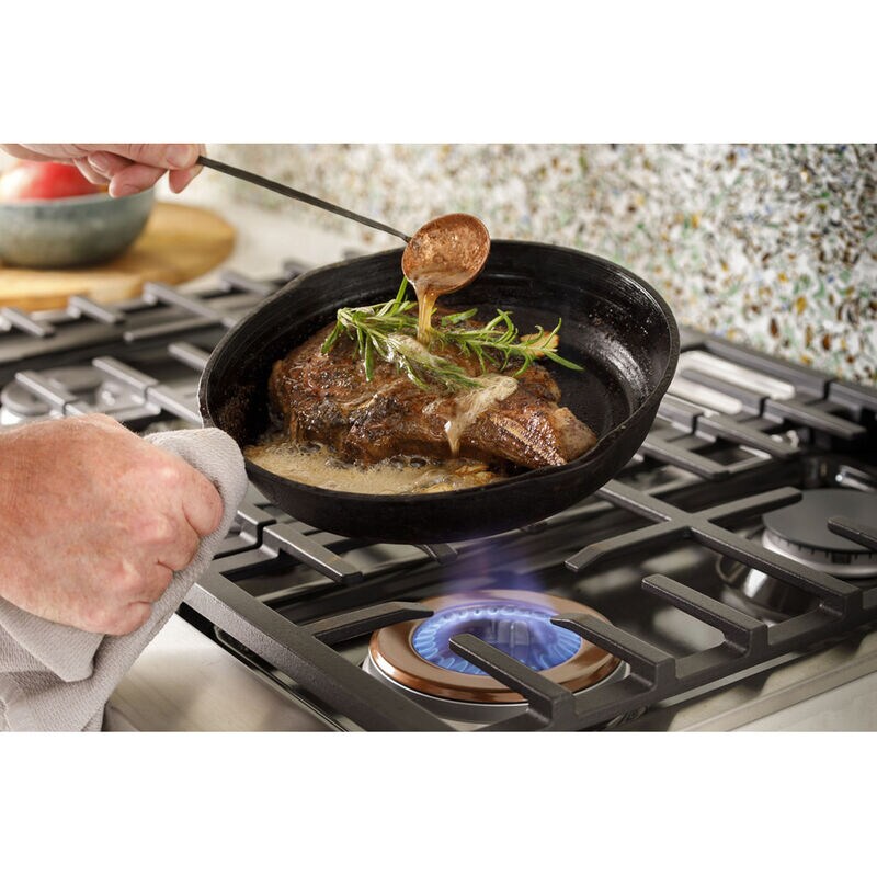 Cafe 36 in. 6-Burner Natural Gas Rangetop with Simmer Burner & Power Burner - Matte White, Matte White, hires