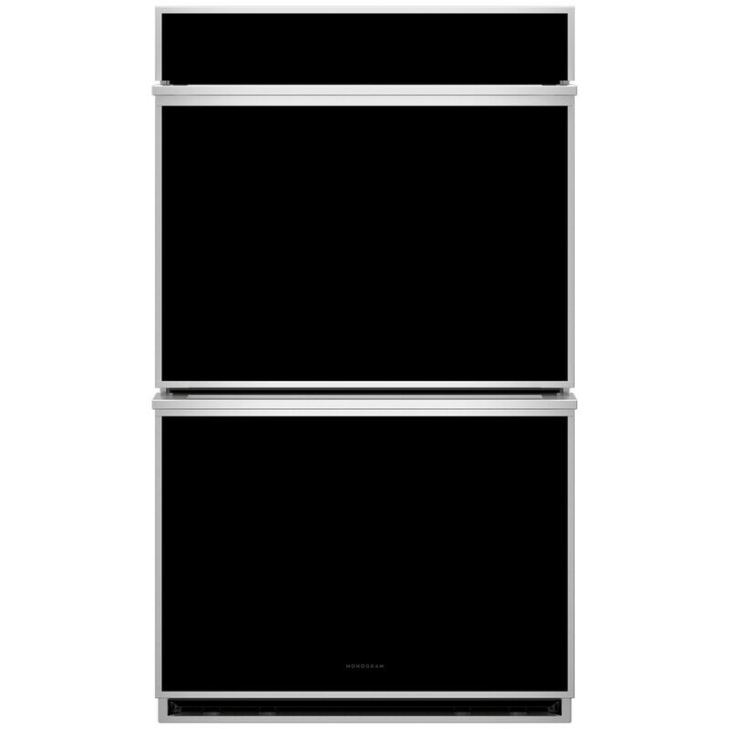 Monogram Minimalist Series 30 in. 10 cu. ft. Smart Top Control SpeedElectric Double Wall Oven with True European Convection - Stainless Steel, , hires