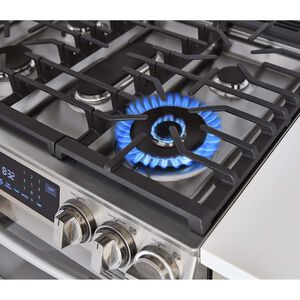 LG InstaView 30 in. 6.3 cu. ft. Smart Air Fry True European Convection Slide-In Gas Range with 5 Sealed Burners & Griddle - Stainless Steel, Stainless Steel, hires
